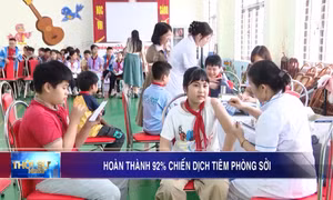 Hoàn thành 92% chiến dịch tiêm phòng sởi