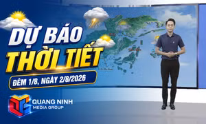 Bản tin dự báo thời tiết đêm 1/8, ngày 2/8/2026