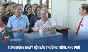 Tưng bừng ngày hội bầu trưởng thôn, khu phố