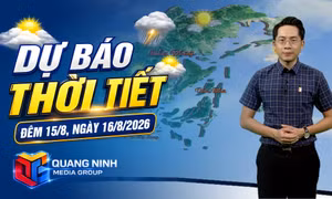 Dự báo thời tiết đêm 15/8, ngày 16/8/2026