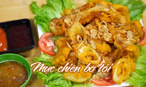 Mực chiên bơ tỏi