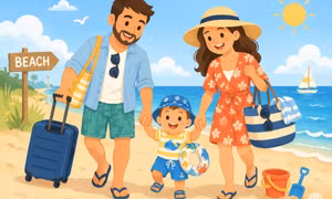Kinh nghiệm chuẩn bị cho chuyến du lịch biển cùng con nhỏ