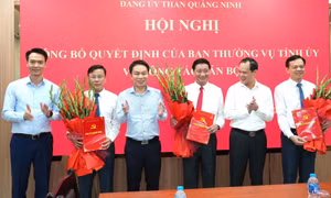 Đảng ủy Than Quảng Ninh: Triển khai nhiệm vụ trọng tâm quý II và công bố quyết định cán bộ