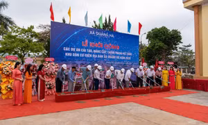 Xã Quảng Hà khởi công các dự án cải tạo, nâng cấp, chỉnh trang hạ tầng khu dân cư
