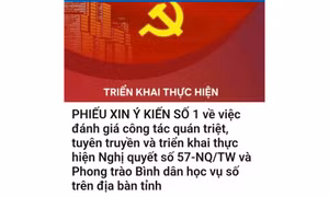 Điều tra dư luận xã hội trực tuyến về triển khai thực hiện Nghị quyết số 57-NQ/TW và phong trào Bình dân học vụ số 