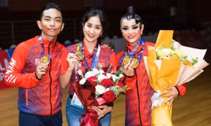 Khánh Thi thay nhiều bạn nhảy của Phan Hiển nhưng Thu Hương là ngoại lệ