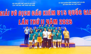 Giải vô địch đấu kiếm U15 Quốc gia: Quảng Ninh xếp thứ ba toàn đoàn quốc gia 2026