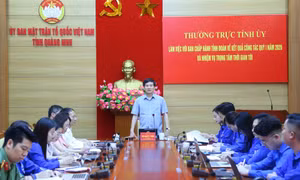 Thường trực Tỉnh ủy làm việc với Ban Chấp hành Tỉnh Đoàn