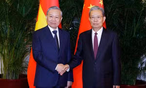 Tổng Bí thư, Chủ tịch nước Tô Lâm hội kiến Ủy viên trưởng Nhân đại toàn quốc Trung Quốc Triệu Lạc Tế
