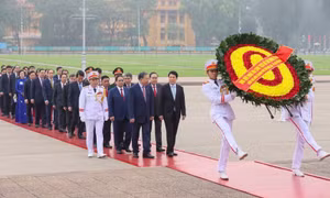 Đại biểu Quốc hội khóa XVI vào Lăng viếng Chủ tịch Hồ Chí Minh trước giờ khai mạc kỳ họp thứ nhất