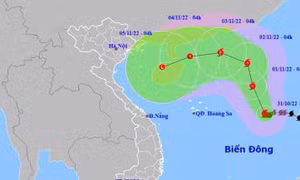Bão số 7 liên tục đổi hướng, di chuyển rất chậm, diễn biến phức tạp