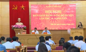 Phó Chủ tịch Thường trực HĐND tỉnh dự Hội nghị Ban Chấp hành Đảng bộ huyện Tiên Yên lần thứ 18, khóa XXV