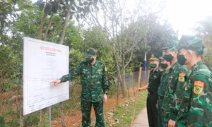 Người cán bộ biên phòng mẫn cán