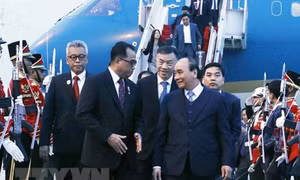 Chủ tịch nước Nguyễn Xuân Phúc bắt đầu chương trình thăm cấp Nhà nước Indonesia