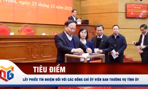 Lấy phiếu tín nhiệm đối với các đồng chí Ủy viên Ban Thường vụ Tỉnh ủy