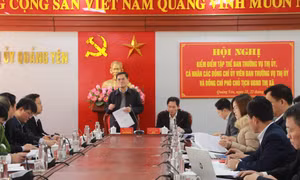 Hội nghị kiểm điểm tập thể, cá nhân Ban Thường vụ Thị ủy Quảng Yên