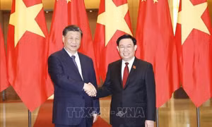 Chủ tịch Quốc hội Vương Đình Huệ hội kiến Tổng Bí thư, Chủ tịch nước Trung Quốc Tập Cận Bình