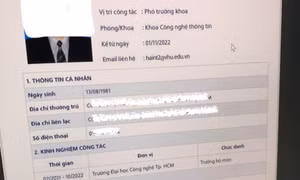 Giảng viên xài bằng tiến sĩ giả biến lý lịch khoa học người khác thành của mình