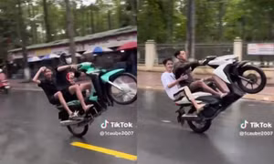 Khởi tố nhóm thanh niên 'bốc đầu' xe máy, quay video đăng lên mạng xã hội