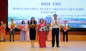 Hội thi báo cáo viên, tuyên truyền viên giỏi Trường đào tạo cán bộ Nguyễn Văn Cừ