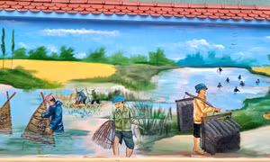 Không gian hội họa làng quê ở Gốm Đất Việt