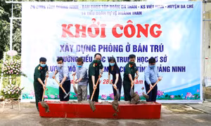 Khởi công xây dựng phòng ở bán trú cho Điểm trường TH&THCS xã Lương Mông (Ba Chẽ)