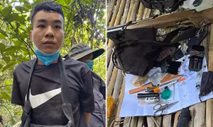 Dựng lán trại, trang bị vũ khí nóng trong rừng sâu để bán ma tuý