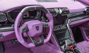 Ngắm nội thất màu tím mộng mơ trên siêu SUV Lamborghini URUS