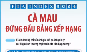 FTA Index năm 2024: Cà Mau đứng đầu bảng xếp hạng