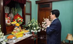 Chủ tịch nước Lương Cường thăm Khu di tích Chủ tịch Hồ Chí Minh