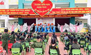 Trẻ mầm non vui văn nghệ “Tự hào mảnh đất hình chữ S”