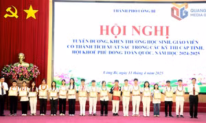 TP Uông Bí tuyên dương, khen thưởng học sinh, giáo viên giỏi