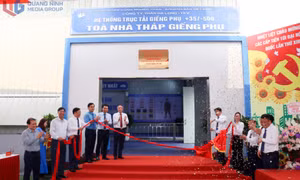 Gắn biển công trình chào mừng Đại hội Đảng bộ Tập đoàn Công nghiệp Than - Khoáng sản Việt Nam