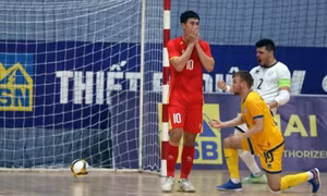 Sau chiến thắng, tuyển futsal Việt Nam tiếp tục cầm hòa đội hạng 7 thế giới