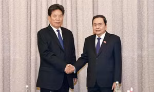 Chủ tịch Quốc hội tiếp Phó Ủy viên trưởng Ủy ban Thường vụ Đại hội đại biểu Nhân dân toàn quốc Trung Quốc