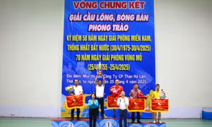 Bế mạc Vòng chung kết Giải Cầu lông - Bóng bàn TKV năm 2025