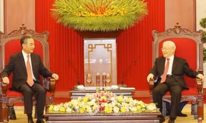 Tổng Bí thư Nguyễn Phú Trọng tiếp Ủy viên Quốc vụ, Bộ trưởng Bộ Ngoại giao Trung Quốc