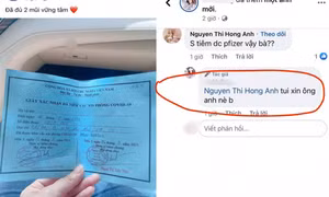 Cô gái khoe tiêm 2 mũi vắc xin nhờ 'xin ông anh' không phải người nhà cán bộ phường