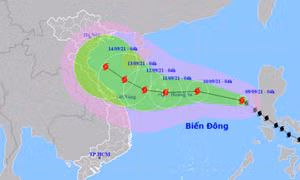 Bão số 5 di chuyển nhanh và tiếp tục mạnh lên