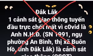 Công an truy tìm kẻ tung tin một CSGT tử vong vì mắc COVID-19