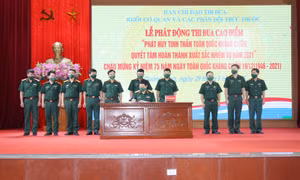 Bộ CHQS tỉnh Quảng Ninh phát động đợt thi đua cao điểm chào mừng kỷ niệm 75 năm ngày Toàn quốc kháng chiến