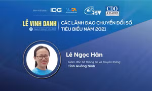 Giám đốc Sở Thông tin và Truyền thông tỉnh Quảng Ninh được vinh danh Lãnh đạo chuyển đổi số tiêu biểu 2021