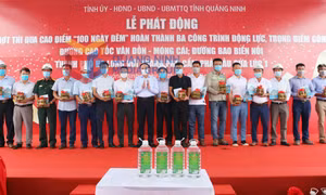 Tỉnh Quảng Ninh tổ chức phát động đợt thi đua cao điểm “100 ngày đêm hoàn thành 3 công trình động lực”, tháng 9-2021