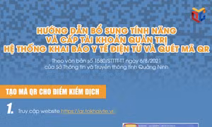 Hướng dẫn bổ sung tính năng và cấp tài khoản quản trị Hệ thống khai báo y tế điện tử và quét mã Qr Code