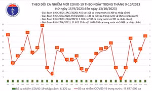Ngày 13/10 có 38 ca COVID-19 mới, 3 bệnh nhân đang thở oxy