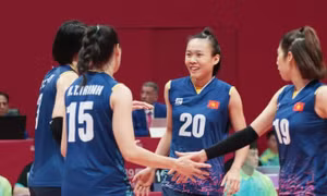 ASIAD 19: Thắng kịch tính Hàn Quốc, tuyển bóng chuyền nữ Việt Nam đứng đầu bảng