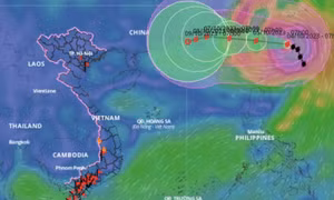 Bão Koinu giữ nguyên hướng di chuyển, áp sát Biển Đông