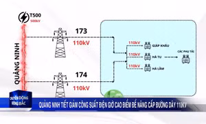 Tiết giảm công suất điện vào giờ cao điểm để phục vụ nâng cấp đường dây 110KV