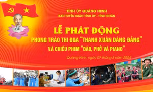 Tối nay (9/3) sẽ lễ diễn ra Lễ phát động phong trào thi đua “Thanh xuân dâng Đảng”, chiếu phim “Đào, phở và piano”