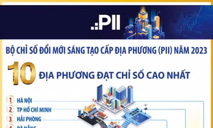 Bộ Chỉ số PII năm 2023: 10 địa phương đạt chỉ số cao nhất